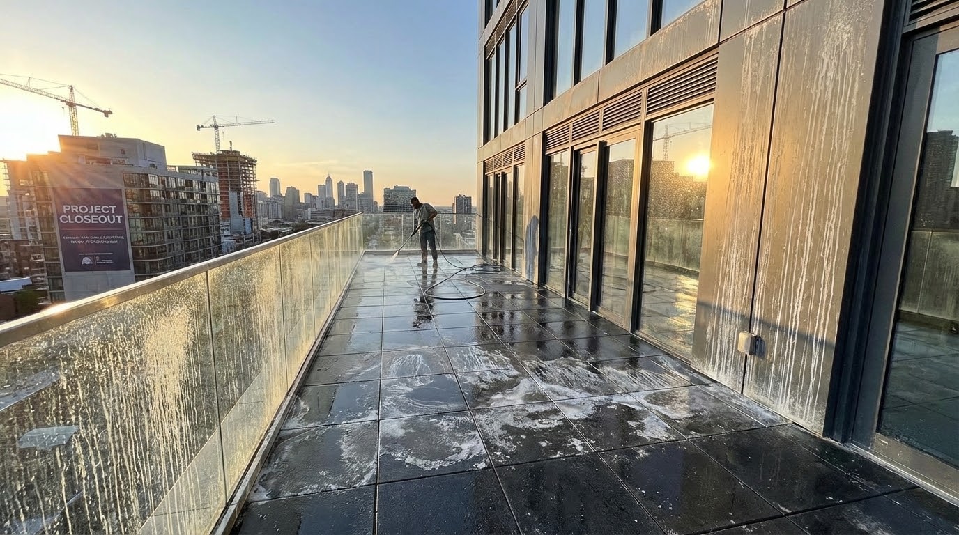 Efflorescence on Terraces and Balconies: Why It Shows Up at Closeout—and Why It Sometimes Reaches Glass